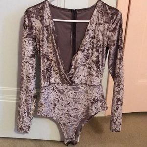 Velvet bodysuit